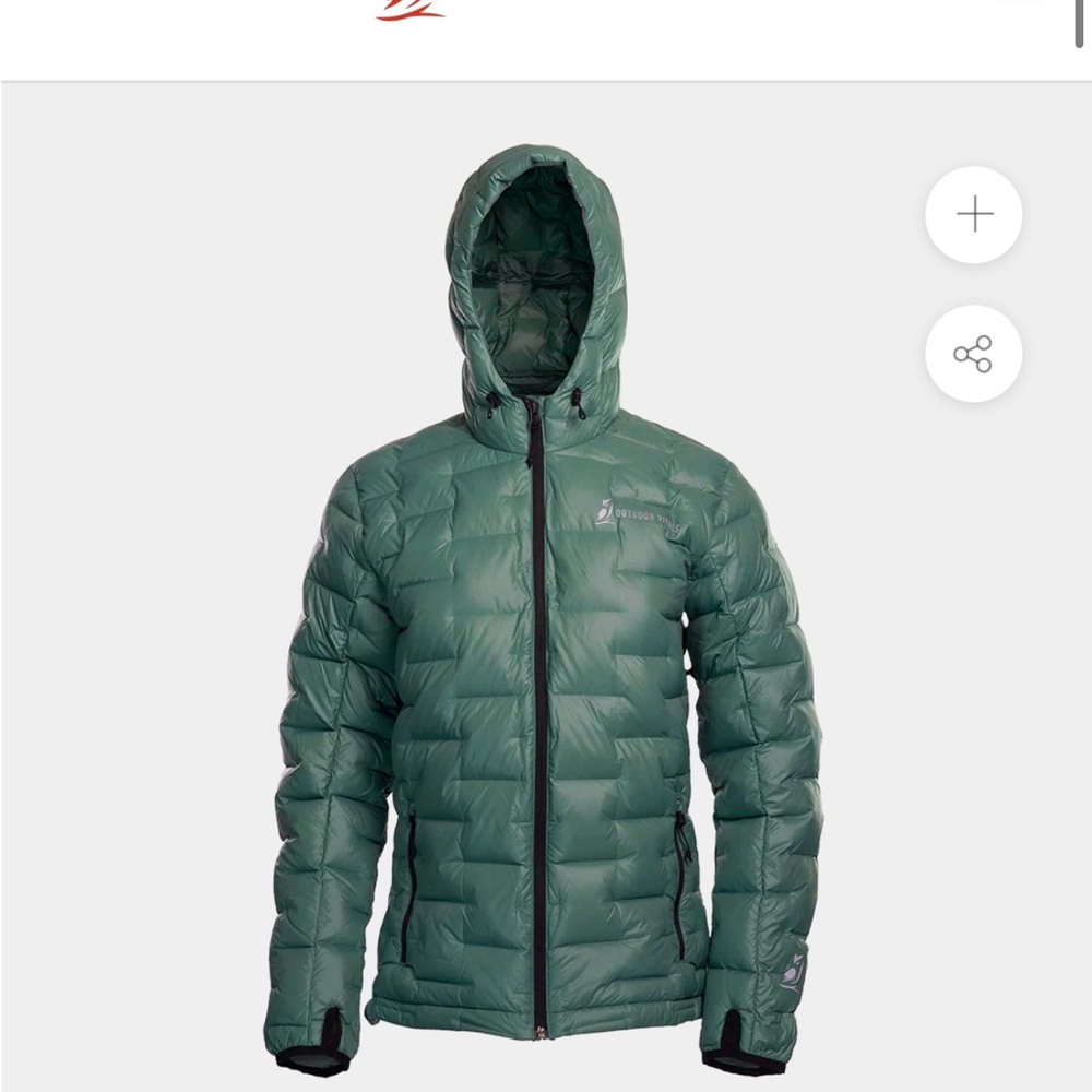 Women’s Green Puffy Down Jacket Size Large
